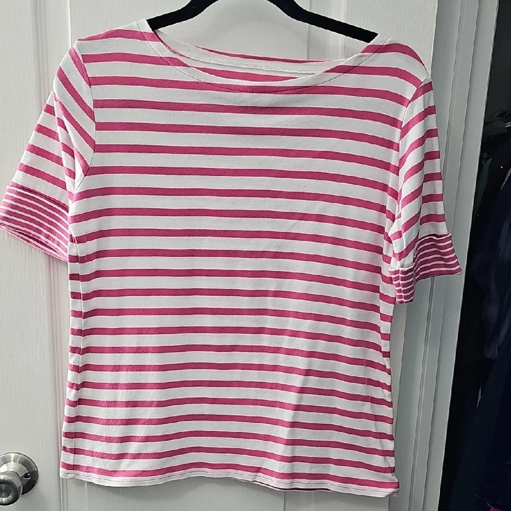 Pendleton Pink and White Striped Top - Picture 1 of 3